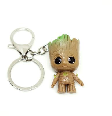 China Fashion C1227 Hot Selling Galaxy Groot Key Chain Plastic Key Chain Keepers for sale