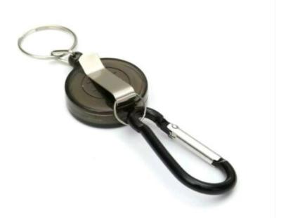 China Fashion Retractable Pull Ring Key Chain Recoil Keyring Heavy Duty Identification Keychain C2021 for sale