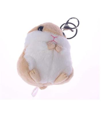 China Cute Metal Hamster Stuffed Animal Plush Toy Keychain Charm Pendant Key Chain Purse C3102 for sale