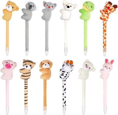 China Cheap Price Custom Plush Pen Wholesale Gift Fashion Christmas Pen Cartoon Ballpoint Pens W5083 for sale