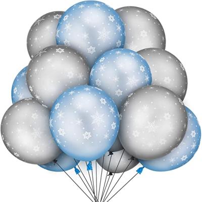 China Fashion Christmas Winter Theme Balloons Set Latex Balloons Snowflake Foil Balloons W1135 for sale