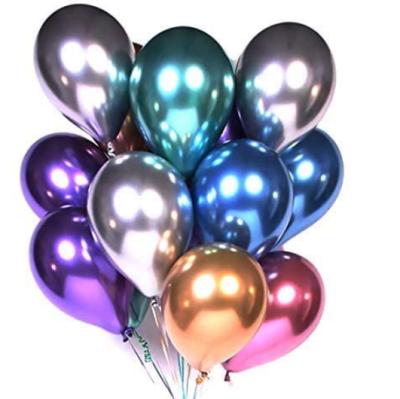 China Fashion Party Foil Balloons Assorted Color Metallic Latex Balloons Birthday Helium Balloons C3257 for sale