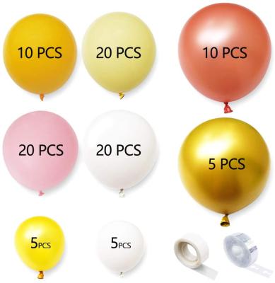 China Fashion Pastel Balloons Arch Garland Chrome Standard Pastel Metallic Color Single Latex Balloons W3111 for sale