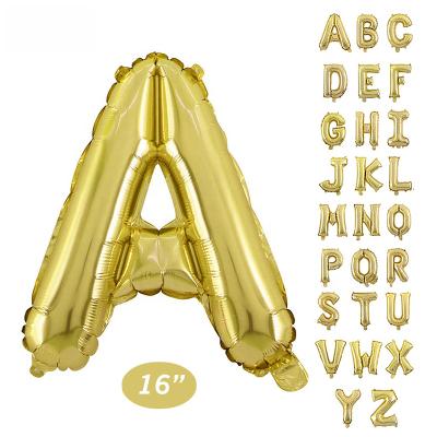 China Fashion A-Z Letter Foil Balloons Rose Gold Helium Air Balloons Gold Silver For Party Decorations Supplies for sale