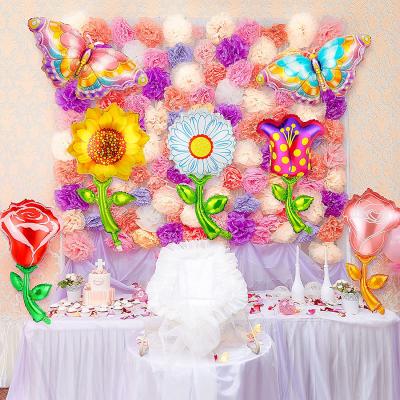 China Fashion C5110 Butterfly Balloons Flower Shape Foil Balloons Mylar Foil Balloons for sale