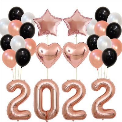 China 2022 fashion new year party decoration valentine's day balloon set love star balloon set for sale