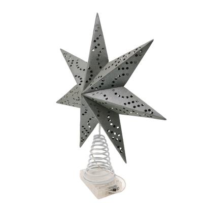 China Christmas Tree Decoration Supplies Christmas Topper Glitter Star Decorations for sale