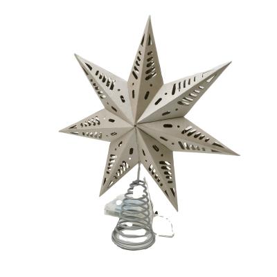 China Christmas Tree Decoration Supplies Christmas Topper Glitter Star Decorations for sale