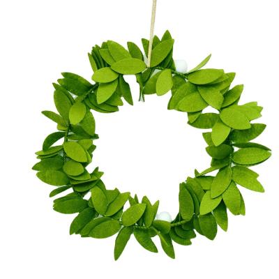 China Christmas Spring Summer Easter Decoration Plastic Resin Ring Lemon Eucalyptus Artificial Garland .party For Front Entrance Supplies for sale