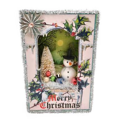 China Factory direct 3d Christmas shadow box .party customized models box Christmas ornaments decoration for sale