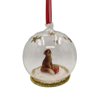 China event & Party Supplies Clear Glass Material Christmas Decoration Ball for sale