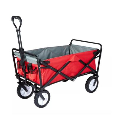 China Easy Folding Folding Trolley Cloth Body Heavy Duty Collapsible Shopping Cart For Household Camping Folding Trolley for sale