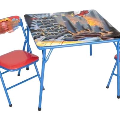 China Modern kids table and two chairs set with print design for sale