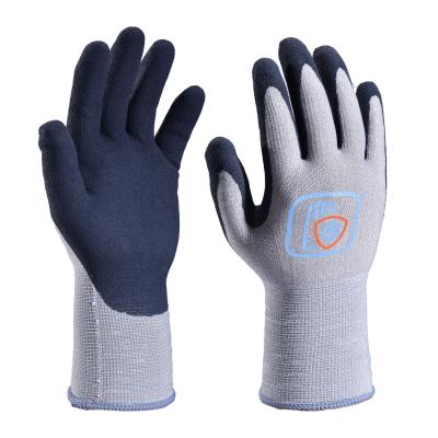 China Good Grip Ready To Ship Non Slip Working Power Grip Latex Coated Gloves for sale