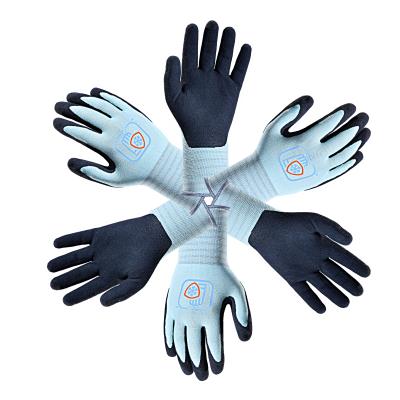 China Good Grip Ready To Ship Non Slip Working Power Grip Latex Coated Gloves 3 Pair for sale