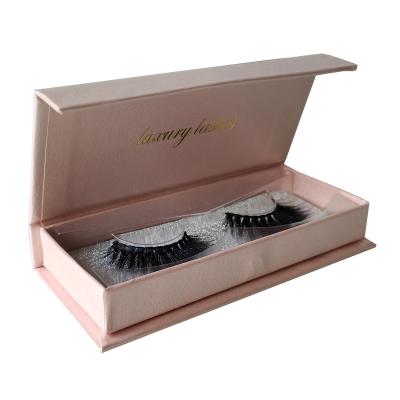 China Recyclable Wholesale Pink Empty Eyelash Customized Magnetic Packaging Boxes With Private Label Boxes for sale