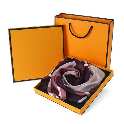 China Free Design Recyclable Wholesale Custom Logo Paper Gift Scarves Packaging Hijab Silk Scarf Box Dongguan Yongyi Luxury Silk Box for sale