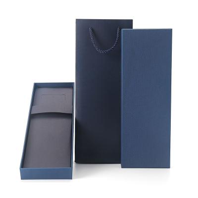 China Dongguan Yongyi Recyclable Free Design Blue Paper Gift Packaging Logo Tie Luxury Custom Printing Boxes For Men Silk Tie for sale