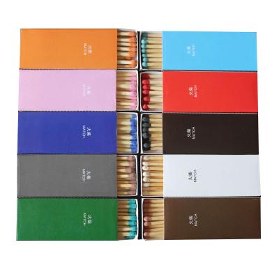 China Recyclable In Stock Factory Wholesale Safety High Quality Candle Matches Sticks Paper Box Colored Matches for sale