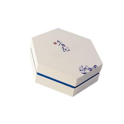 China Dongguan Yongyi Recyclable Free Design Logo Printing White Paper Cardboard Custom Gift Blush Hexagon Packaging Box for sale