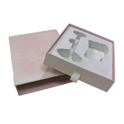 China Logo Pink Drawer Cosmetic Beauty Printing Customized High Quality Recyclable Boxes Facial Roller Packaging Gift Box for sale