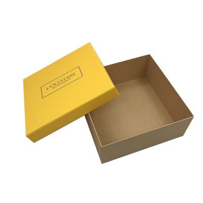 China Eco Friendly Recycled Materials Wholesale Cardboard Packaging Brown Paper Two Piece Rigid Gift Box With Custom Logo for sale