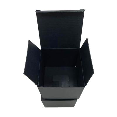 China Dongguan Yongyi Wholesale Free Custom Design Plain Recyclable Paper Candle Corrugated Black Packaging Boxes for sale