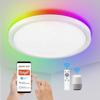 China Modern Multifunctional Smart Wifi Voice App Alexa Remote Control Music Led Ceiling Lights For Bedroom Living Room for sale