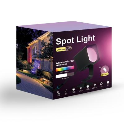 China Residential Multi Group Landscape Lamps APP Control APP Control Small Led Extension Kit 12W Smart Garden Spot Light for sale