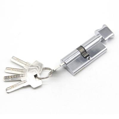 China Euro Standard Brass Anti Snap Door Lock Cylinder With Thumb for sale