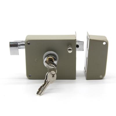 China Easy Operation Exterior Mounted Rim Lock Entry Door Hot Sale Door Lock for sale