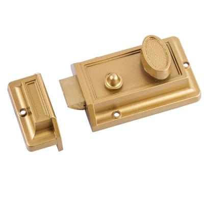 China Hotel Mexico Markrt Sample Accepted Cylinder Deadbolt Zinc Alloy Copper Night Latch Rim Door Lock for sale