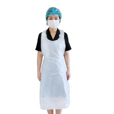 China Customized Disposable Plastic Aprons Waterproof Kitchen Apron PE Apron for sale