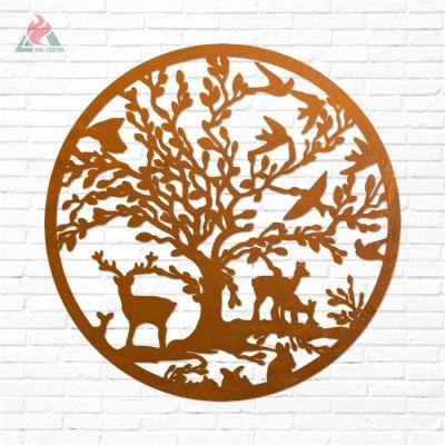 China Traditional Animal Metal Wall Art Home Artwork Painting Canvas Print Metal Sign Art Deco for sale