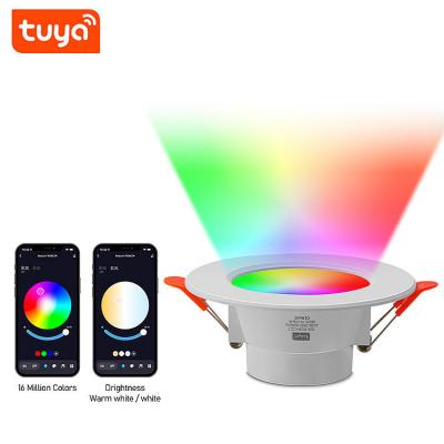 China APP control 10w Dimmable wifi+bluetooth Alexa Voice down light tuya smart app RGB included smart led panel light for sale