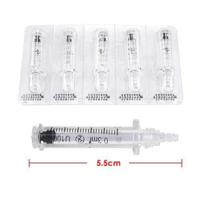 China Wrinkle Remover Hyaluronpen Spare Parts 0.3 Ampoule Syringe 0.5 Ampoule For Hyaluronic Pen for sale