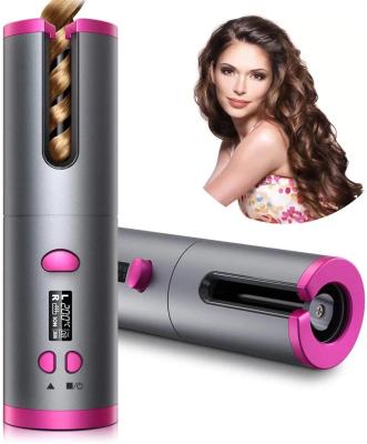 China Cordless Automatic Twisting Irons Iron Hair Curler Curling Irons Hair Styling Tools for Curly Curls Waves LCD Display Ceramic Rollers for sale