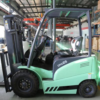 China Building Material Shops Electric Forklift Manufacturer CPD10-25 Mini Battery 1-2.5ton Electric Forklift With AC/DC Motor for sale