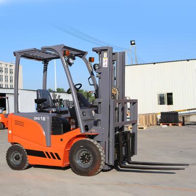 China Low Fuel Consumption China Orange Forklift 3 Step Mast 1.8 Ton Heli CPD18 Small Electric Forklift With Side Shift for sale