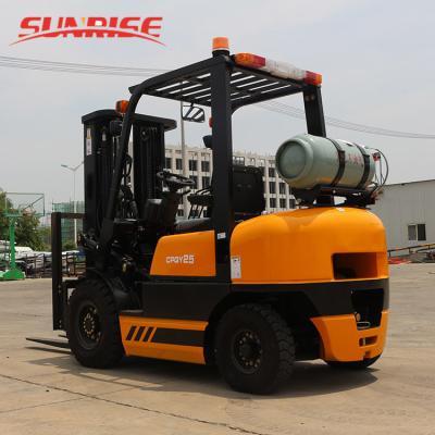 China Made in China LPG Gasoline Dual Fuel CPYD25 2.5 TON Heli Forklift 2.5t for sale