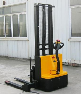 China Equipment 1 Ton Pallet Truck Stacker Machinery Repair Shops Warehouse Stacker Electric Forklift Truck for sale