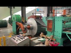 stainless steel coil is cut through this machine into sheets or desired size small coils