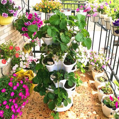 China Easy Growing Hydroponics Stacking Pots DIY Vertical Gardening Planters for sale