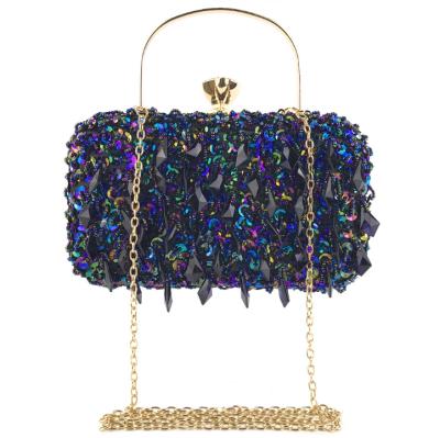 China 2021 Polyester Best-Selling Evening Clutch Beaded Handbag Beaded Clutch Bag For Women for sale