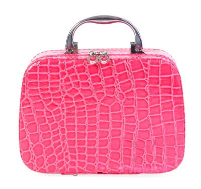 China Trendy Crocodilian Leather PU Cosmetic Case Storage Bag for sale