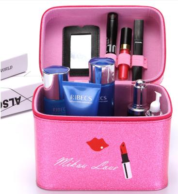 China Fashion Beautiful Lips Cosmetic Case Makeup Storage Bag Simple Girl Storage Box for sale