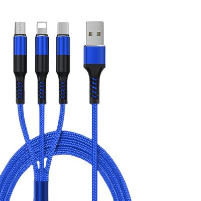 China Etc.electronic Mobile Phone Product 1.2M High Quality Fast Charging 3 In 1 Micro Usb Type C Data Sync Charger Cable For Mobile Phone for sale