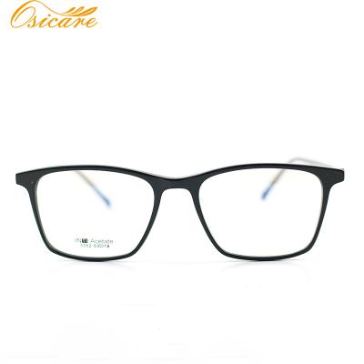 China Hand-polished acetate frame; Rated to universal fit; NEW Fashion Man Glasses Frames Eyewear 2021 Rectangle Tortoise Acetate Glass Retro for sale