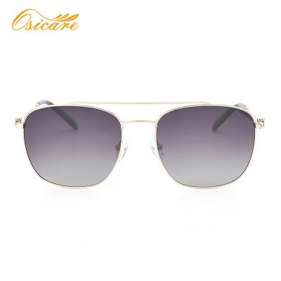 China Classic metal frame; Universal fit; Ease 2020 Newest Fashion Custom Square Double Bridge Sun Glass Men Sunglasses for sale