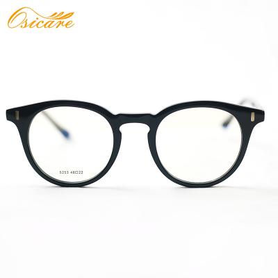 China Hand-polished acetate frame; Rated to universal fit; 2021 new hot sale high quality man women eye glasses and unisex clear round acetate glasses frames for sale